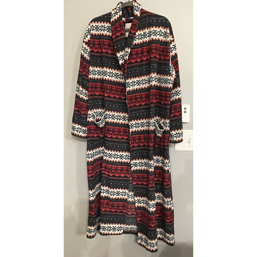 Victoria's Secret Country Robe Fleece Vintage Womens Size M/L Missing Belt